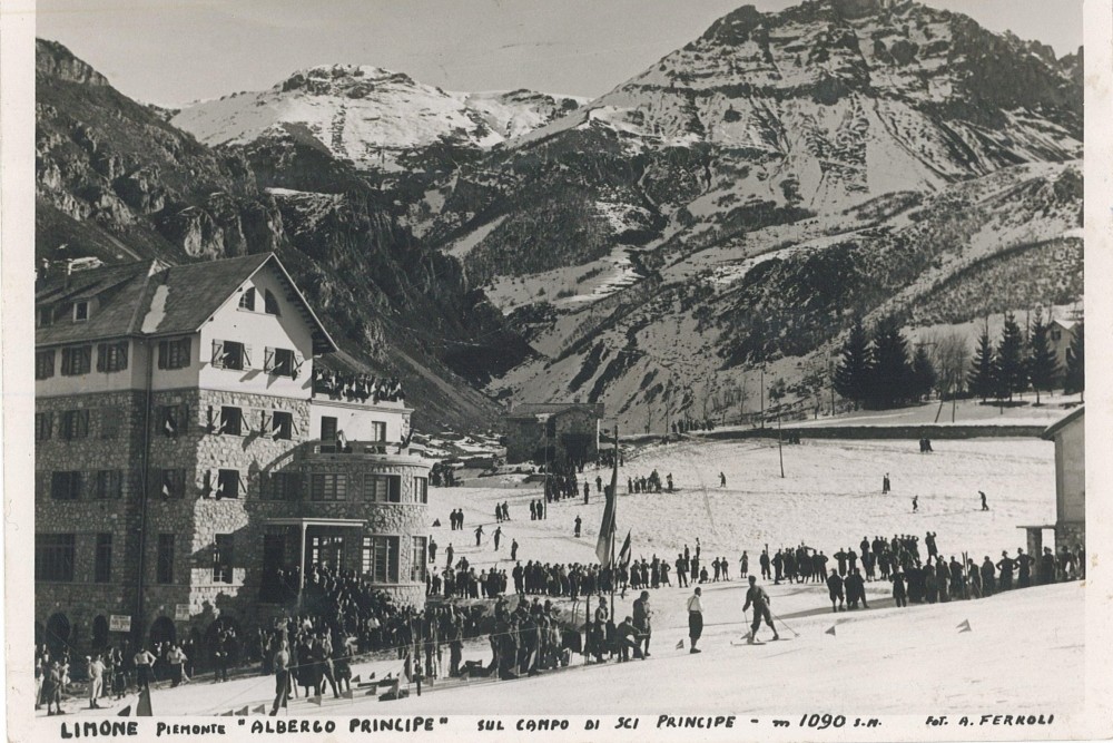 Hôtel Principe et piste de ski - années 30